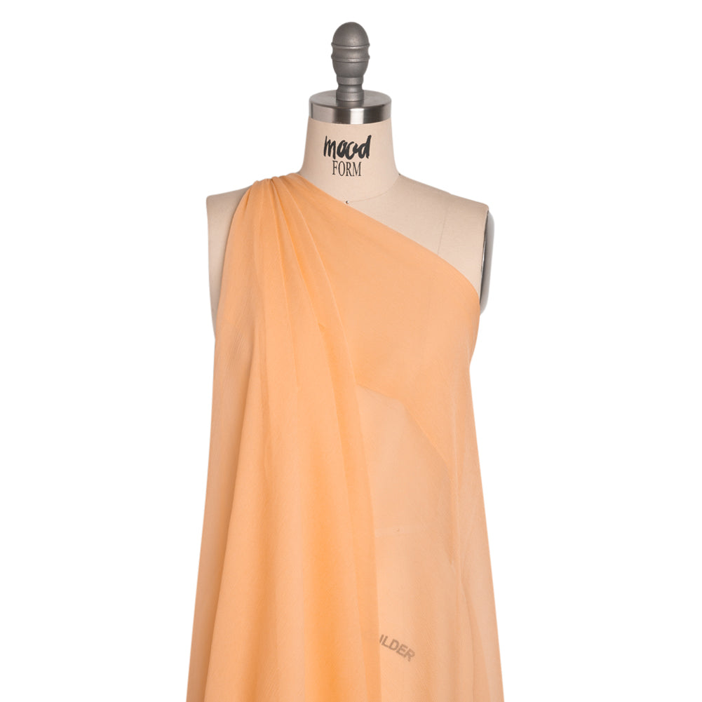 Crinkled Silk Chiffon - Peach - Premium Collection