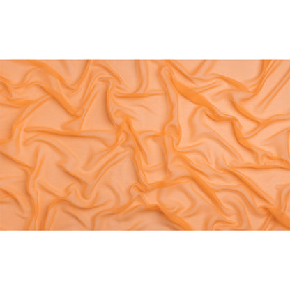 Crinkled Silk Chiffon - Peach Fuzz - Premium Collection
