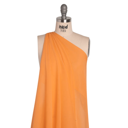 Crinkled Silk Chiffon - Peach Fuzz - Premium Collection