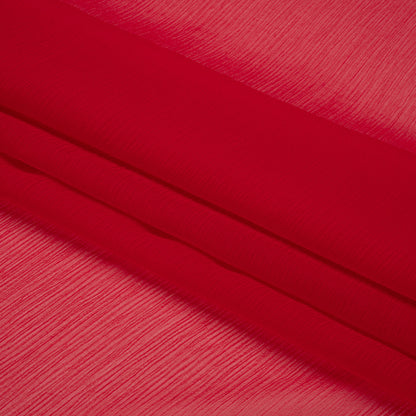 Gasa de seda arrugada - Roja - Colección Premium