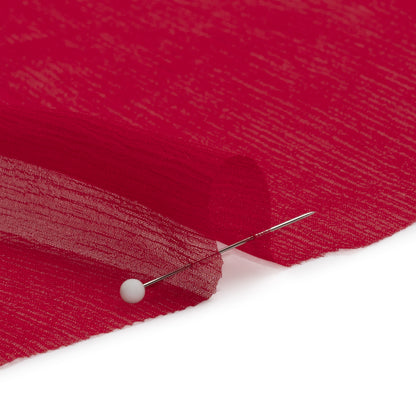 Gasa de seda arrugada - Roja - Colección Premium