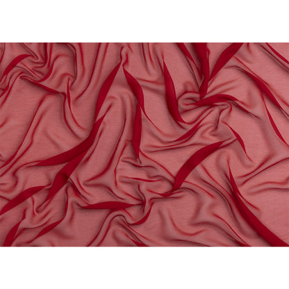 Gasa de seda arrugada - Rojo tango - Colección Premium
