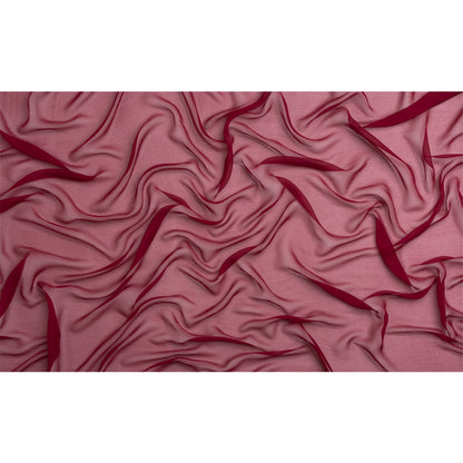 Crinkled Silk Chiffon - Wine - Premium Collection