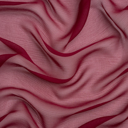 Crinkled Silk Chiffon - Wine - Premium Collection