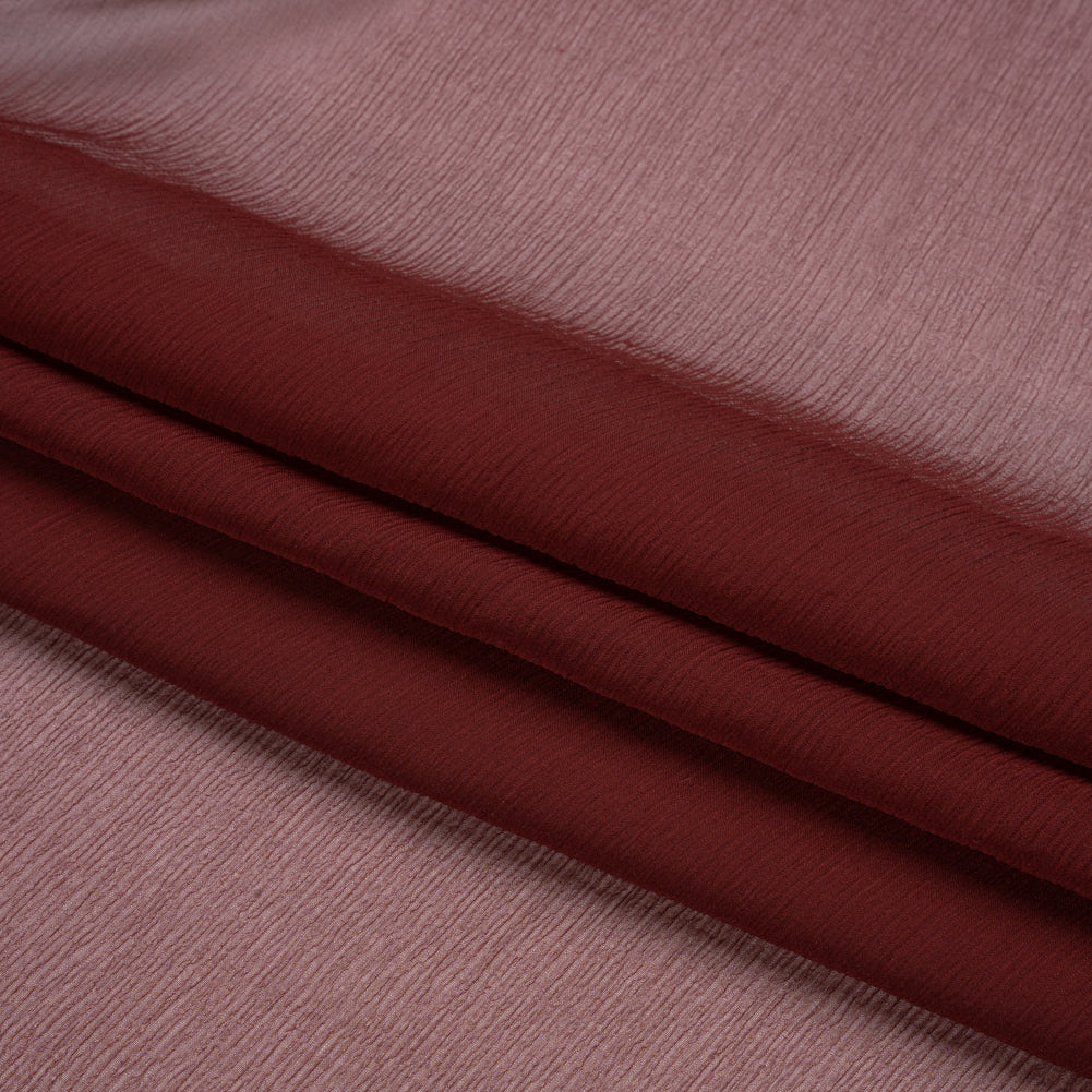 Crinkled Silk Chiffon - Port - Premium Collection
