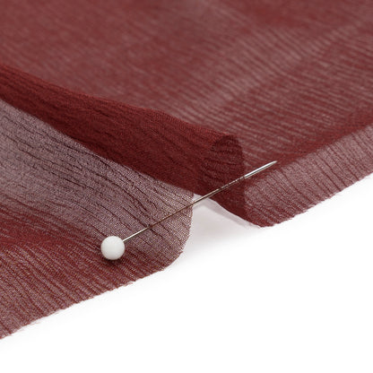 Crinkled Silk Chiffon - Port - Premium Collection