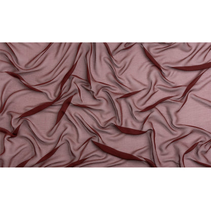Crinkled Silk Chiffon - Port - Premium Collection