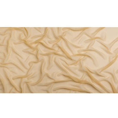 Crinkled Silk Chiffon - Latte - Premium Collection