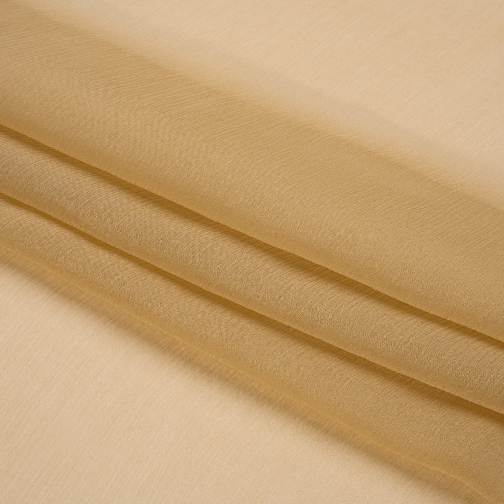 Crinkled Silk Chiffon - Croissant - Premium Collection