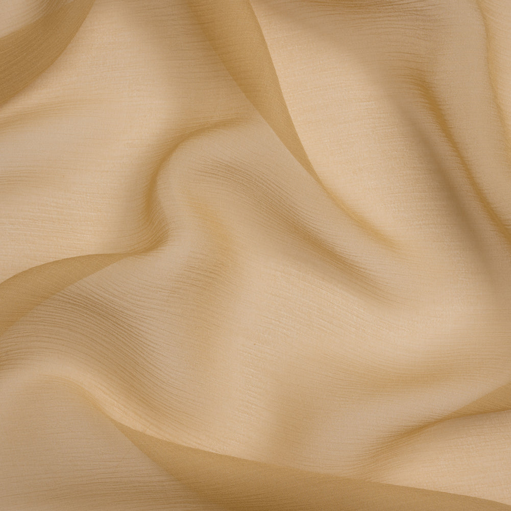 Crinkled Silk Chiffon - Croissant - Premium Collection