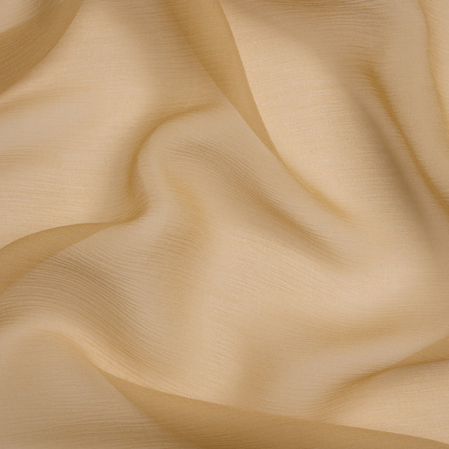 Crinkled Silk Chiffon - Croissant - Premium Collection