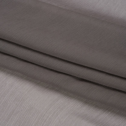 Crinkled Silk Chiffon - Dark Silver - Premium Collection