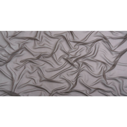 Crinkled Silk Chiffon - Dark Silver - Premium Collection