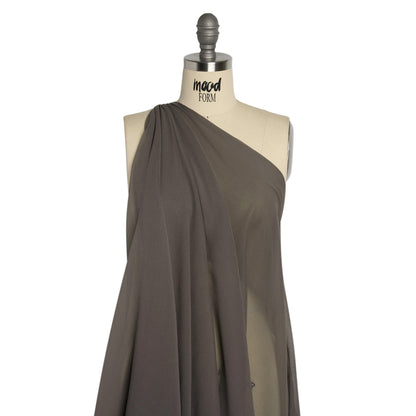 Crinkled Silk Chiffon - Dark Silver - Premium Collection