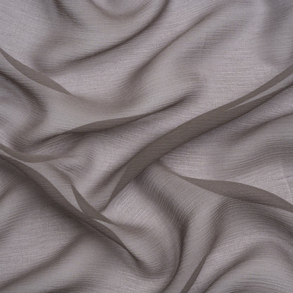 Crinkled Silk Chiffon - Dark Silver - Premium Collection