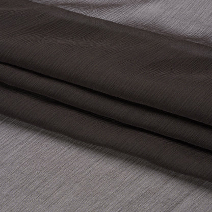 Crinkled Silk Chiffon - Deep Charcoal - Premium Collection