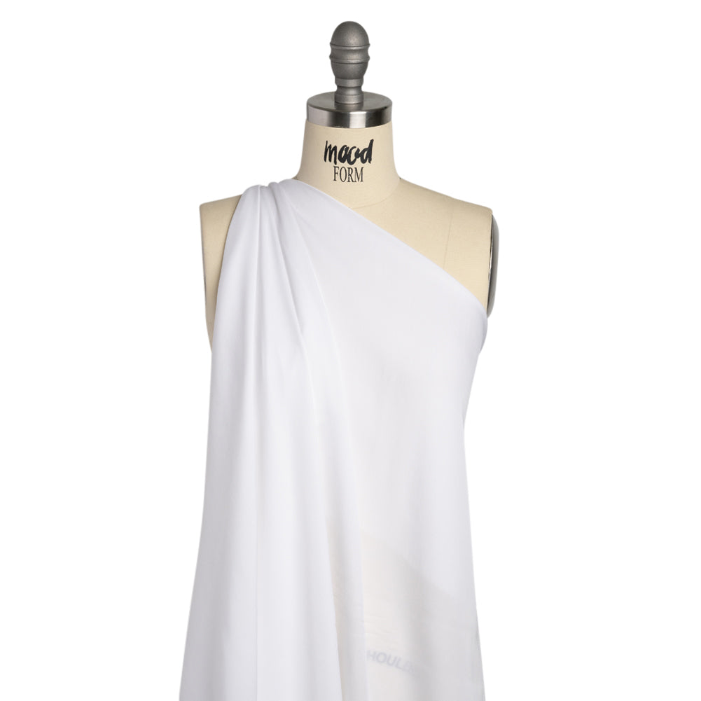 Silk Double Georgette - Bright White - Premium Collection Detail