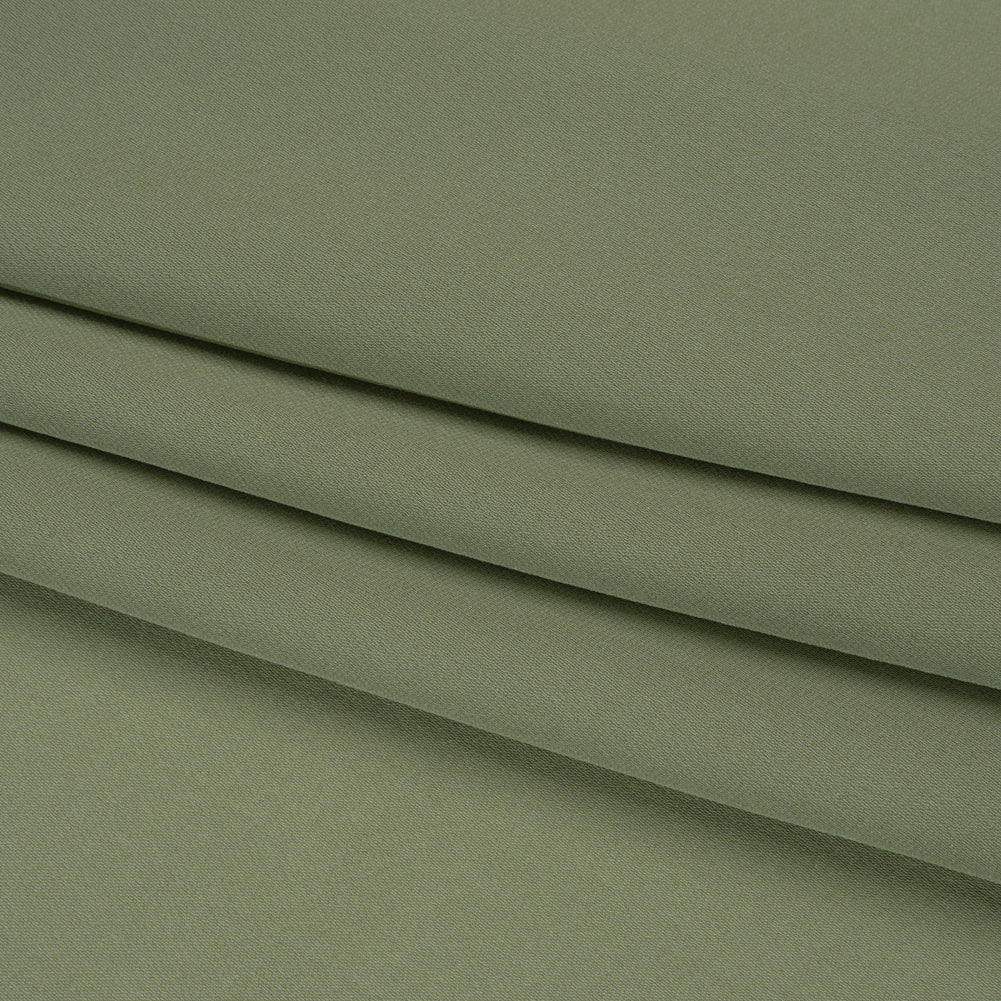 Silk Double Georgette - Oil Green - Premium Collection