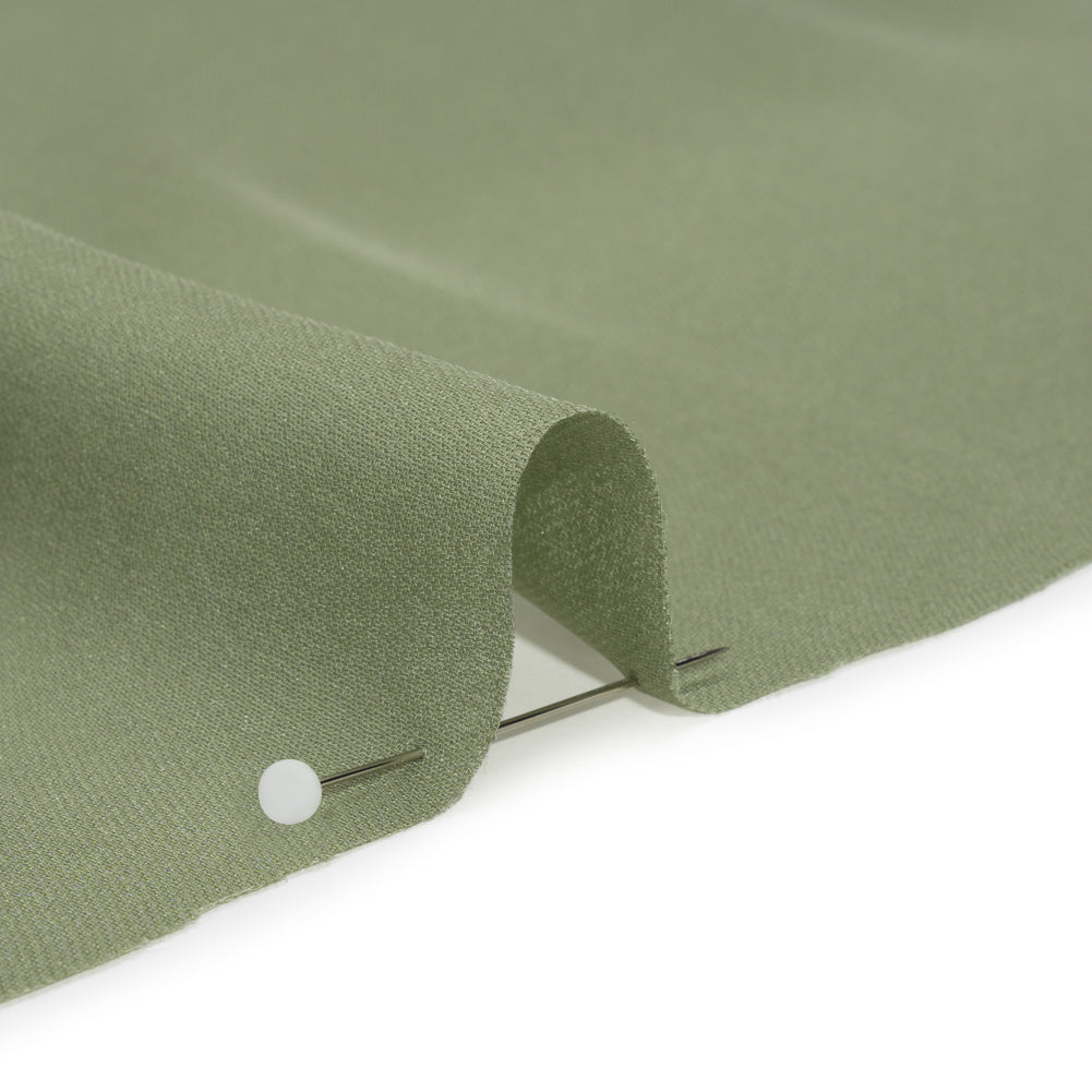 Silk Double Georgette - Oil Green - Premium Collection