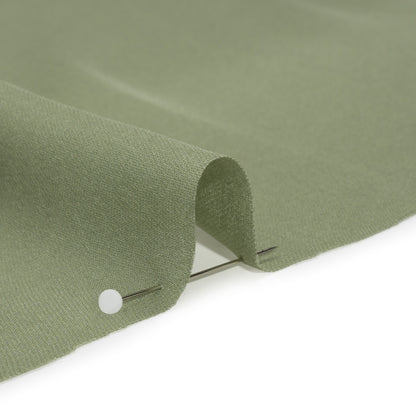 Silk Double Georgette - Oil Green - Premium Collection