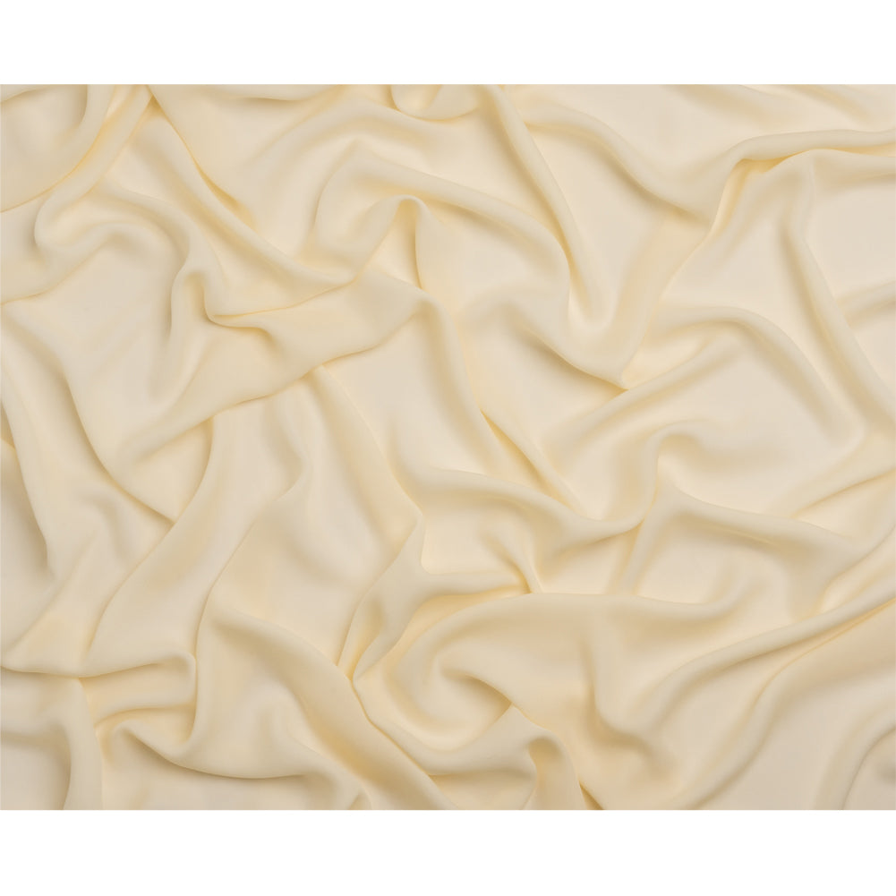 Silk Double Georgette - Pale Yellow - Premium Collection
