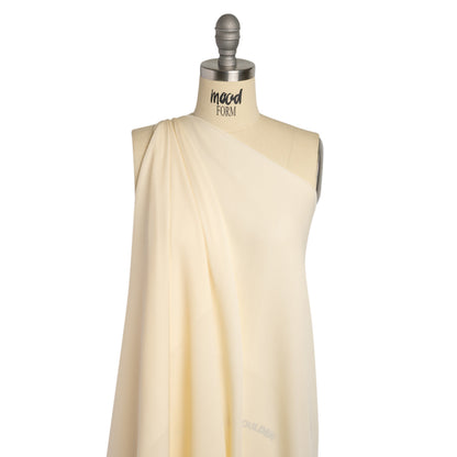 Silk Double Georgette - Pale Yellow - Premium Collection