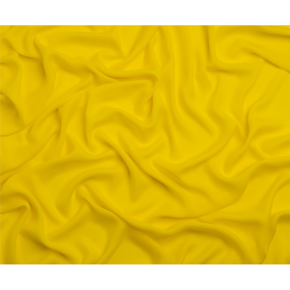 Silk Double Georgette - Buttercup Yellow - Premium Collection