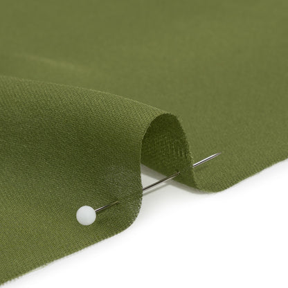 Silk Double Georgette - Pesto Green - Premium Collection