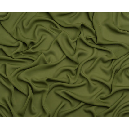 Silk Double Georgette - Pesto Green - Premium Collection