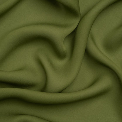 Silk Double Georgette - Pesto Green - Premium Collection