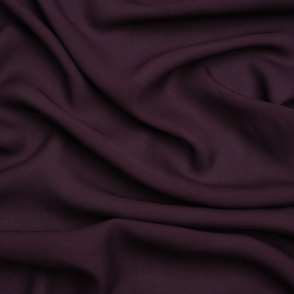 Silk Double Georgette - Eggplant - Premium Collection