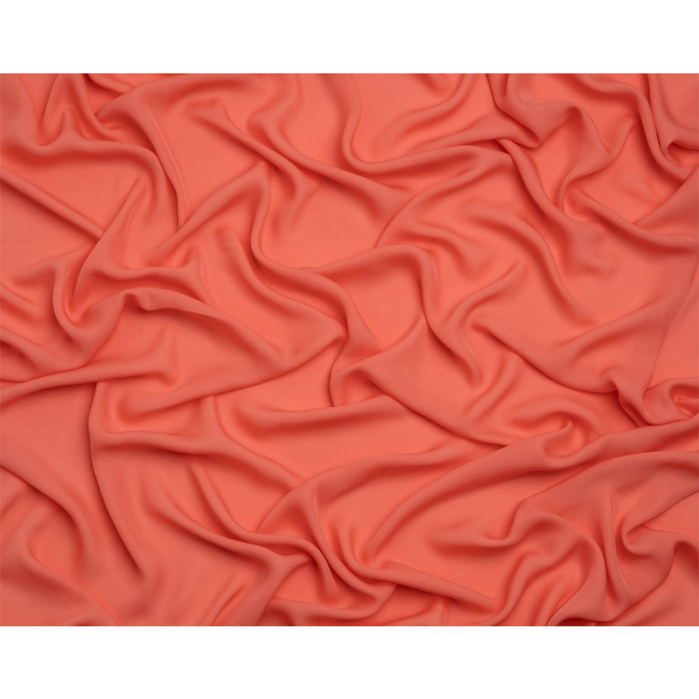 Silk Double Georgette - Coral - Premium Collection