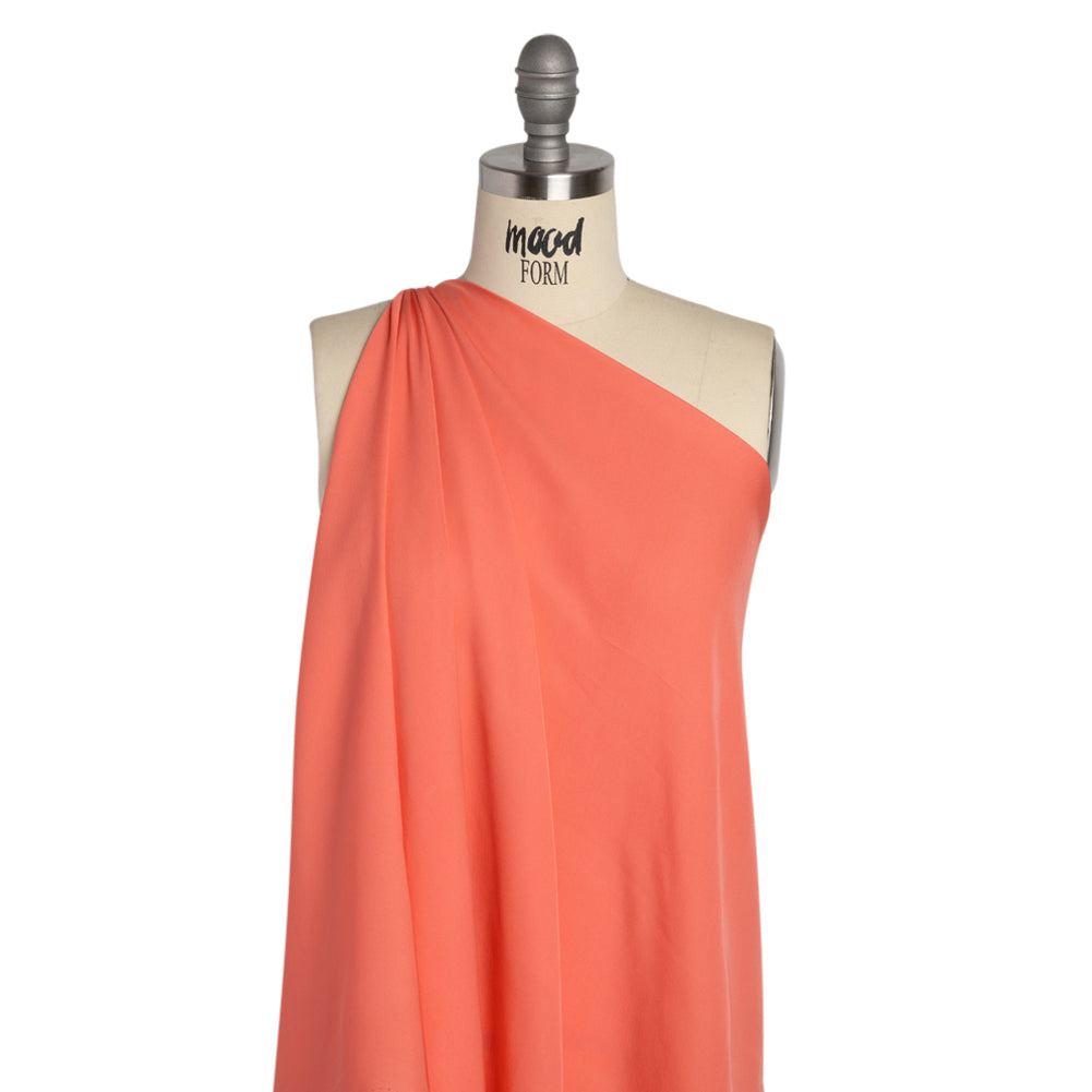 Silk Double Georgette - Coral - Premium Collection Detail