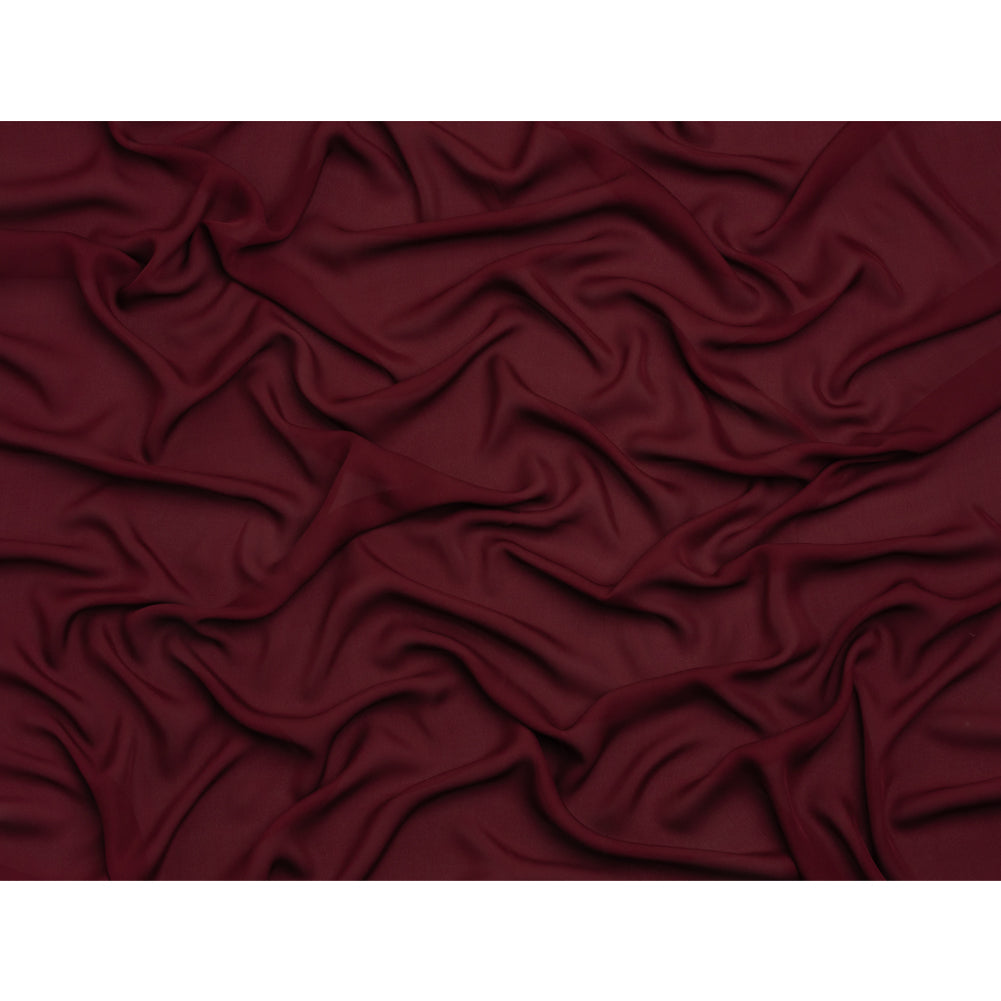 Silk Double Georgette - Maroon - Premium Collection
