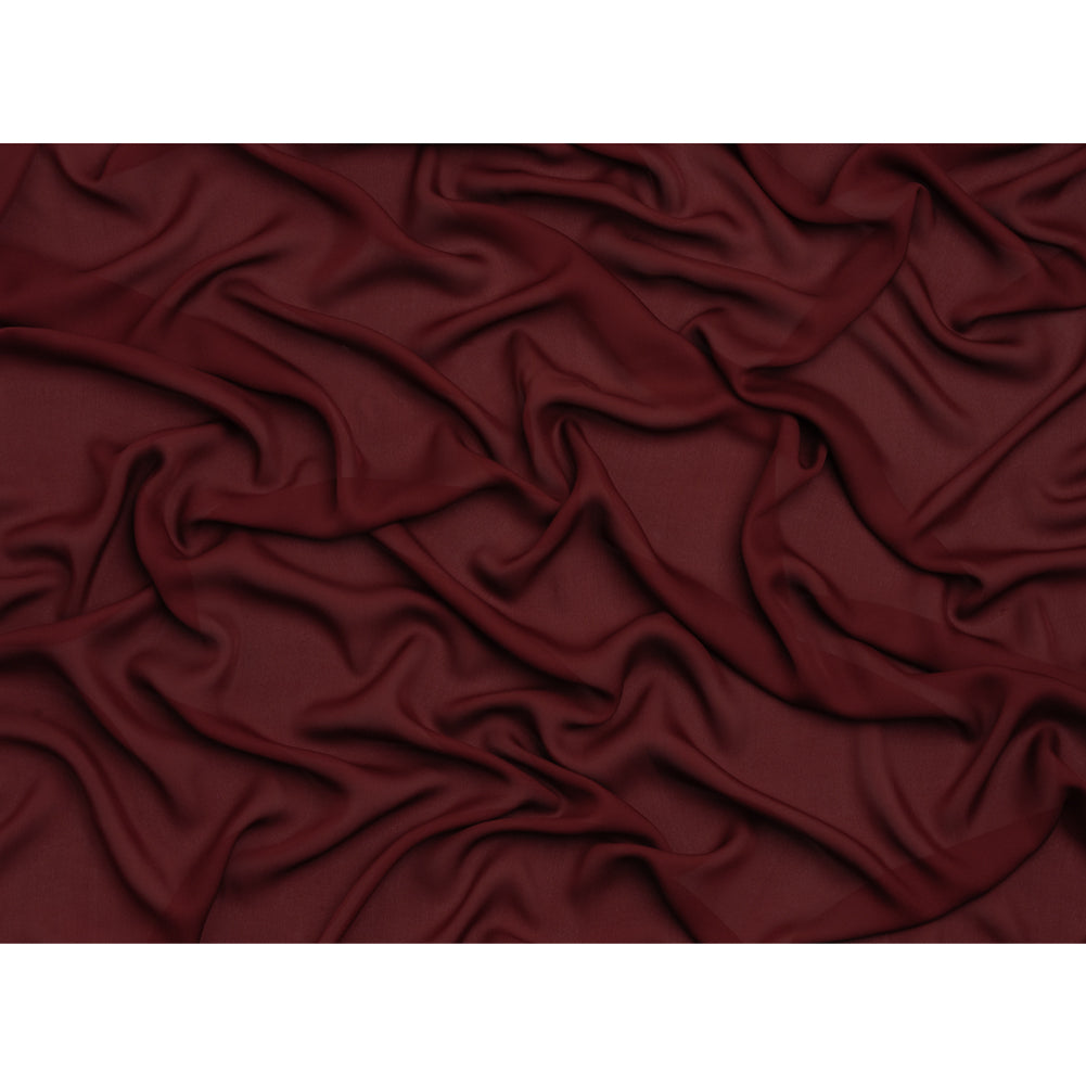 Silk Double Georgette - Port - Premium Collection