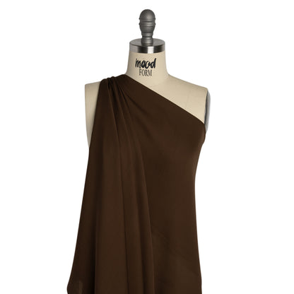 Silk Double Georgette - Chocolate - Premium Collection