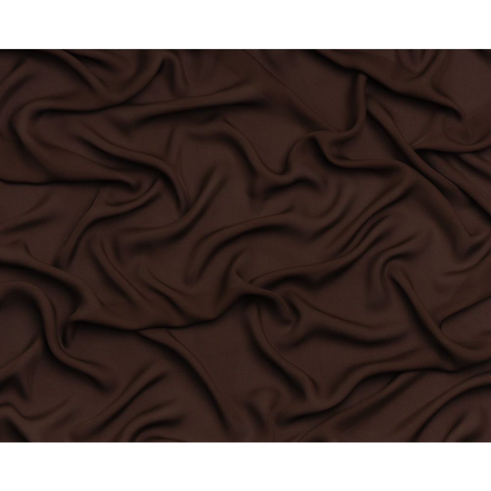 Silk Double Georgette - Dark Brown - Premium Collection