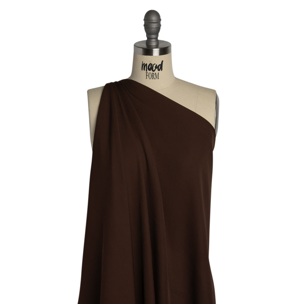 Silk Double Georgette - Dark Brown - Premium Collection