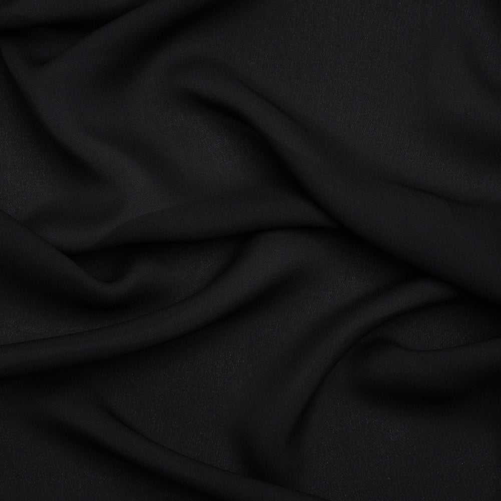 Silk Double Georgette - Black - Premium Collection
