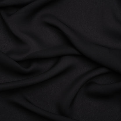 Silk Double Georgette - Black - Premium Collection