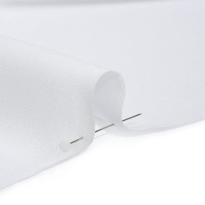 Crepé de seda de 4 capas, 112 cm (44") - Blanco brillante - Colección Premium