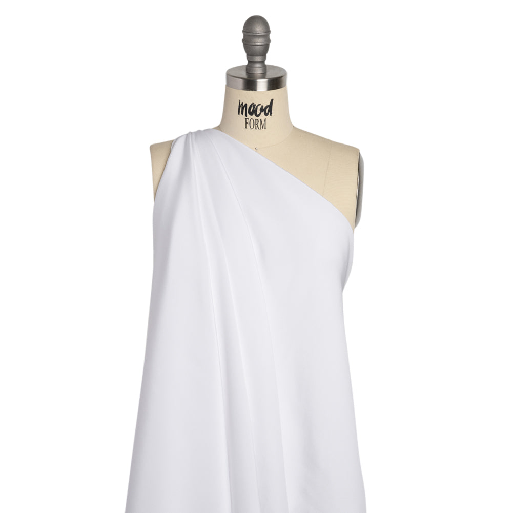 Crepé de seda de 4 capas, 112 cm (44") - Blanco brillante - Colección Premium