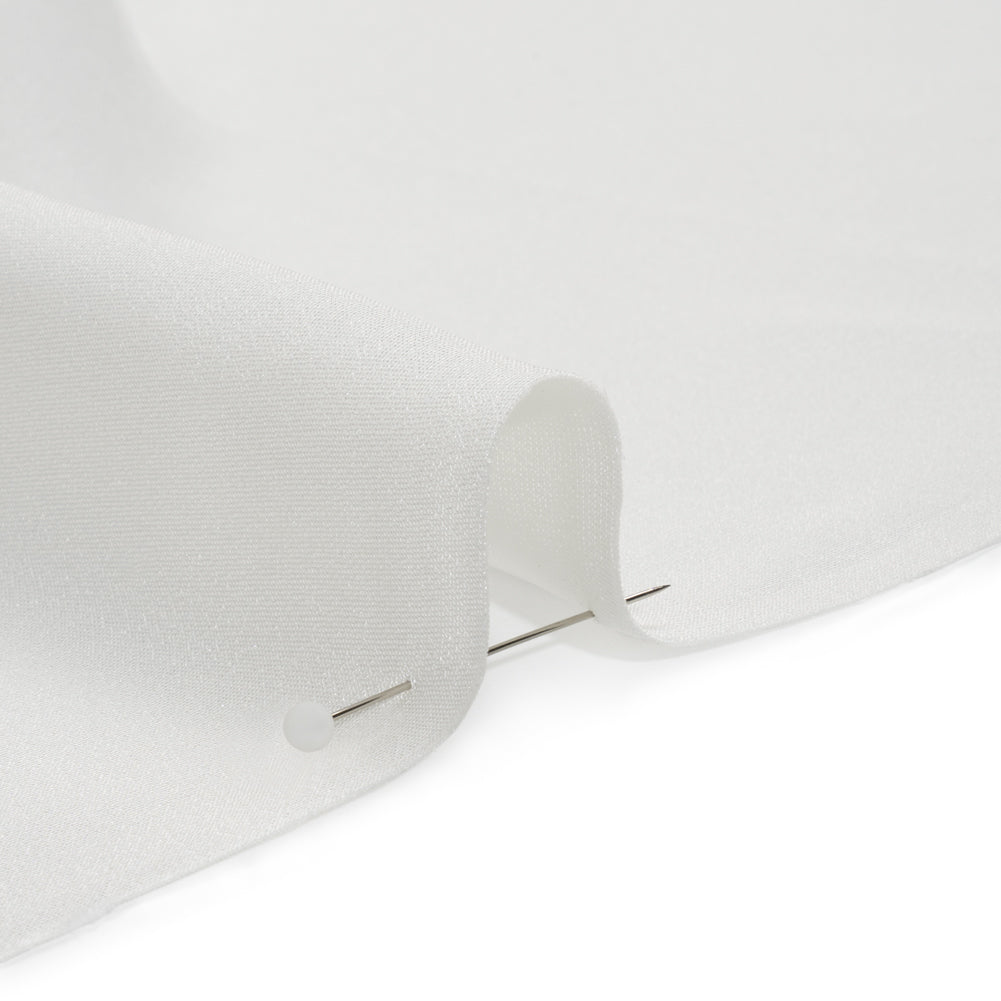 Silk 4-Ply Crepe 44" - Whisper White - Premium Collection