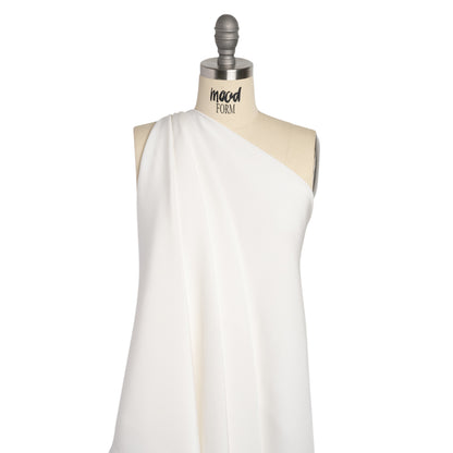 Silk 4-Ply Crepe 44" - Whisper White - Premium Collection