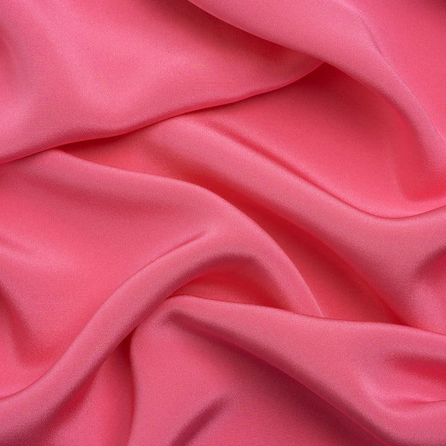 Silk 4-Ply Crepe 44" - Carmine Rose - Premium Collection