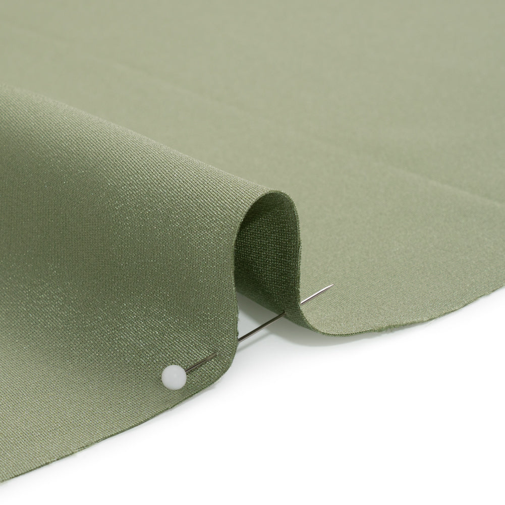 Silk 4-Ply Crepe 44" - Oil Green - Premium Collection