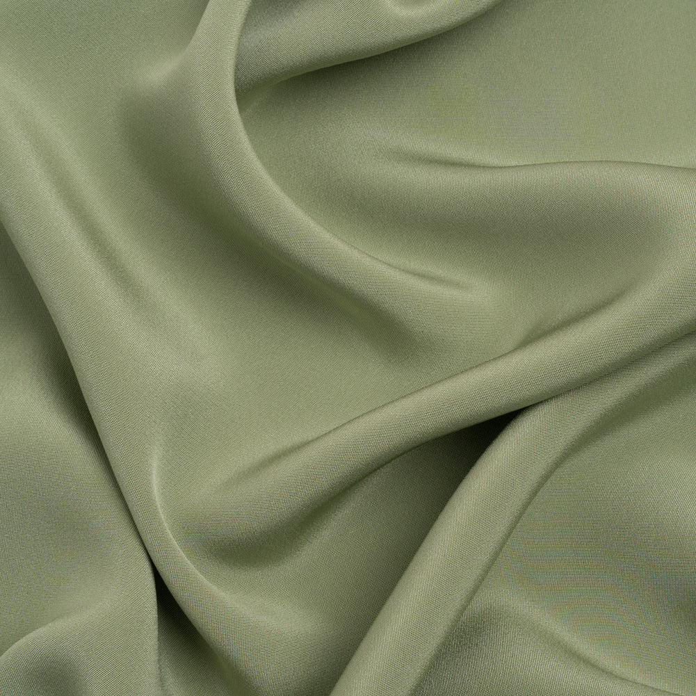 Silk 4-Ply Crepe 44" - Oil Green - Premium Collection