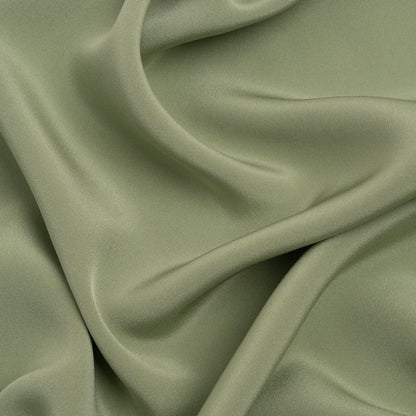 Silk 4-Ply Crepe 44" - Oil Green - Premium Collection