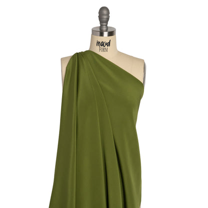 Silk 4-Ply Crepe 44" - Pesto Green - Premium Collection
