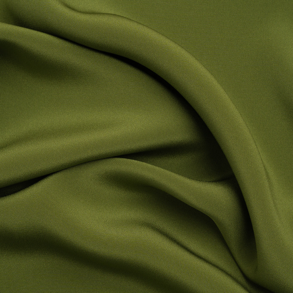 Silk 4-Ply Crepe 44" - Pesto Green - Premium Collection